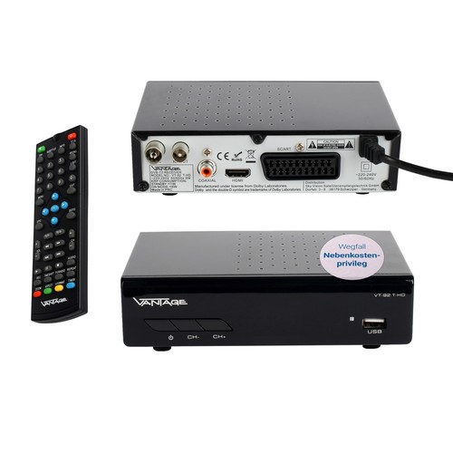 Vantage dvb t2 receiver - vantage, vt-92