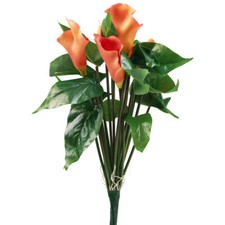 Calla Lilie Kunstblume Apricot Orange 44cm Exotische Deko