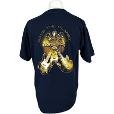 Hard Rock Cafe T Shirt Vintage Large Navy Blau Madrid Tourist Souviner T Shirt L