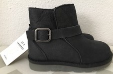 NEU Zara LederSchuhe Stiefel Baby Junge Mädchen schwarzBoots 21 22 Winter
