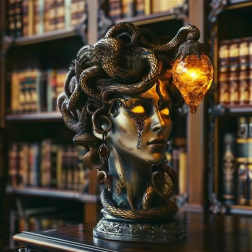 Gothic medusa tischlampe - gothic,