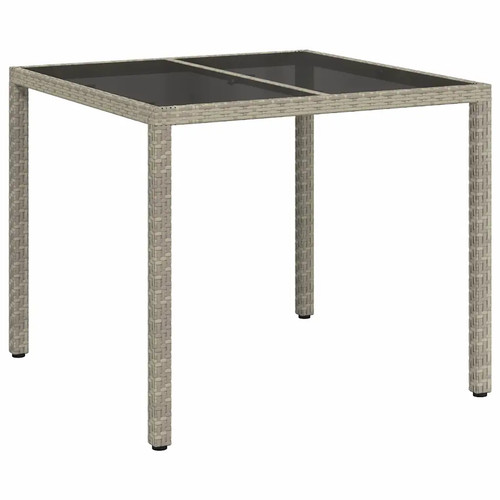 Gartentisch poly rattan grau - gartentisch,