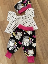 Handmade Niedliche Puppen Kleidung Set, 3-teilig, für Babypuppen 43cm