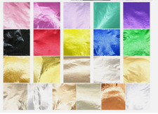 50 x Blattmetall bunt """ Farben frei wählbar """  Schlagmetall ca. 8,5cm x 8cm