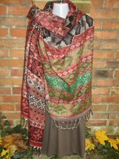 Decke Schal Plaid Deckenschal, Decke wickeln Winter Paisley Musterung Nepal bunt