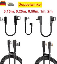 USB-C Kabel Typ-C Schnellladekabel 90 Winkel Stecker Ladekabel für Samsung Handy