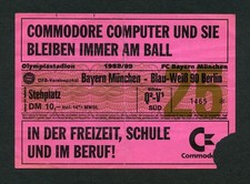 1988/89 --- DFB-Pokal  --- Bayern München v Blau-Weiß 90 Berlin --- Ticket