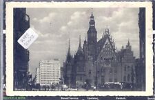 2 AK-Breslau-Wroclaw-Schlesien-Ring mit Rathaus u.Hochhaus Sportfeld-Ehrenhof