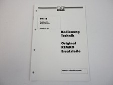 Remko DH18 Mobiler Öl Heizautomat Bedienungsanleitung Ersatzteilliste