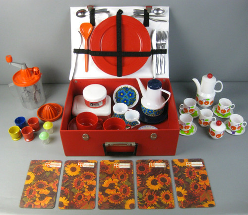 Konvolut picknick set koffer - picknick,
