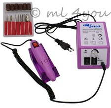 Sina Nagelfräse Nagelstudio Set Elektrisch Nagelfeile Fräser Bits Schleifer Pink