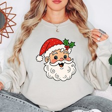 Weihnachtsmann Weihnachten Urlaub Damen Sweatshirt Cartoon Pullover