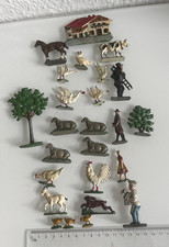 Sammlung Antik Blei -Zinnfiguren Bauernhof 25 Teile