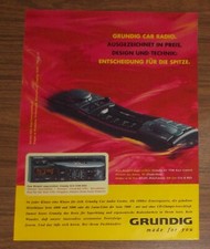 Seltene Werbung vintage GRUNDIG CAR RADIO EC 7500 EASY CONTROL SCD 5290 RDS 1996