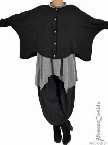 Lagenlook oversize jacke shirt - lagenlook,