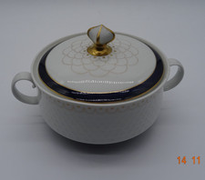 Reichenbach Porzellan Echt Kobalt DDR Terrine  gebraucht K34