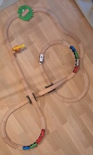 IKEA Eisenbahn LILLABO, Kinderspielzeug 46 Teile, Holz, PVC, bunt
