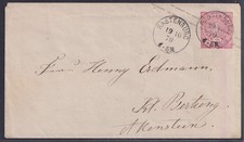 75920) RASTENBURG Ostpreußen 1870 GA-Umschlag nach Allenstein