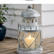 Laterne Leuchtturm LED Kerze