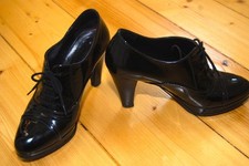 Exklusiv Konstantin Starke Pumps High Heels Ankle Boots Schwarz Lack Leder 36,5 