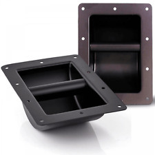 Metallgriff Metall Einbau Lautsprecher Schrank Leiste schwarz Stahl großes Paar