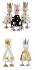 putzige kleine Dekofigur König zu stellen mit silberner oder goldener Krone 