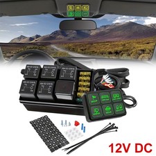 6 Gang LED Schaltpanel Schalter Schalttafel System 12V für Auto Boot LKW SUV UTV