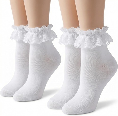 Paar socken mit rüschen - socken,