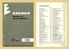Eicher 3013  3014 Wotan II Schlepper Betriebsanleitung Original 1969