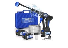 Akku-Hochdruckreiniger, 6 in 1 mit 2 Akkus, Akku für Auto/Boden/Garten 