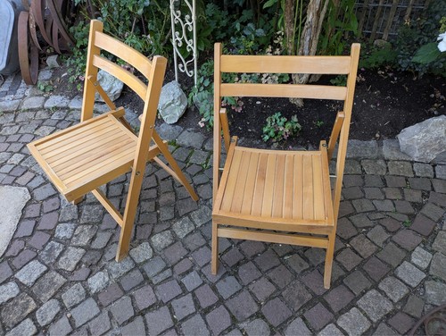 Holz klappstuhl vintage - ,