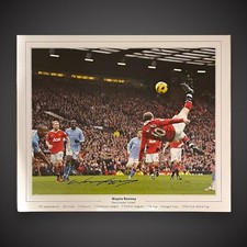 Fantastisches WAYNE ROONEY signierte Karrierestats Bild Schnäppchen £39,99 mit Coa