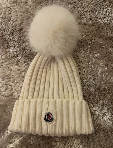 Weiße moncler strickmütze - weiße,