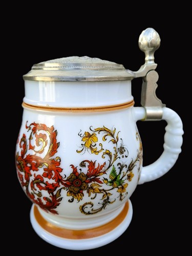 Bierkrug glas zinndeckel bmf - zinndeckel,