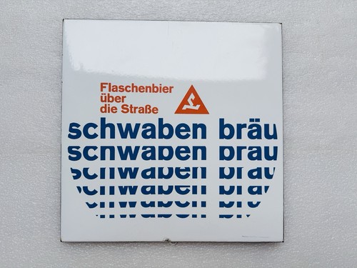 Emailschild schwabenbräu - emailschild,