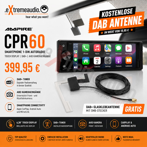 Ampire cpr60 smartphone - cpr60, 1-din