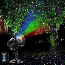 Outdoor RGB Laserprojektor Lichter, Bewegung 3 Farbe Sternenhimmel & Feuerfliege