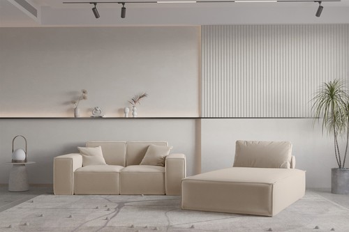 Sofa set teilig - sofa, sezlong