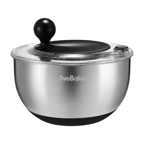 Salatschleuder edelstahl - edelstahl, 5l