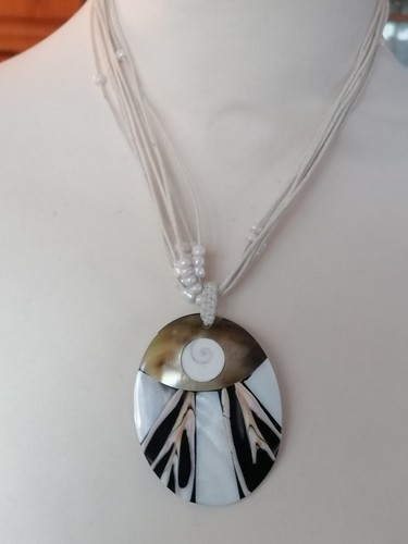 Collier mit perlmutt - collier,