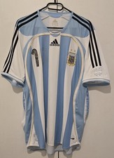 ARGENTINA 2006 WORLD CUP HOME FOOTBALL SHIRT #10 MARADONA ADIDAS JERSEY SIZE L.