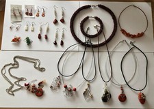 20 Stc. Mix Paket Accessoires Schmuck Modeschmuck Restposten Handmade Edelstein 
