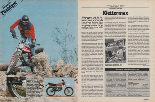 Puch cobra testbericht - cobra, t