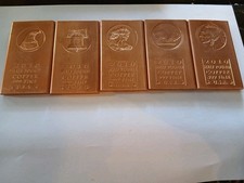 5 X Kupferbarren Half Pound
