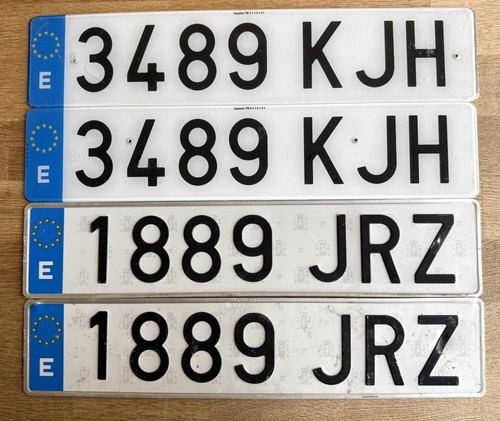 Vier nummernschild es - nummernschild,