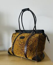 Mulberry Hochwertige Vintage Brokat Leder Tasche Shopping Bag.