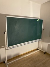 Mobile Schreibtafel 180x100 Whiteboard- & Kreidetafel. Dreh-Gestell-Tafel.