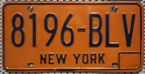 New york nummernschild - new,