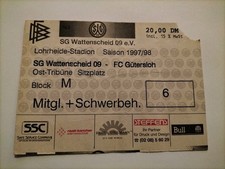 Sammler Ticket 97/98 SG