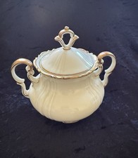 Antike Zuckerdose Echt Tuppack – The Furnivals, Porzellan, ca. 14 cm, Golddekor